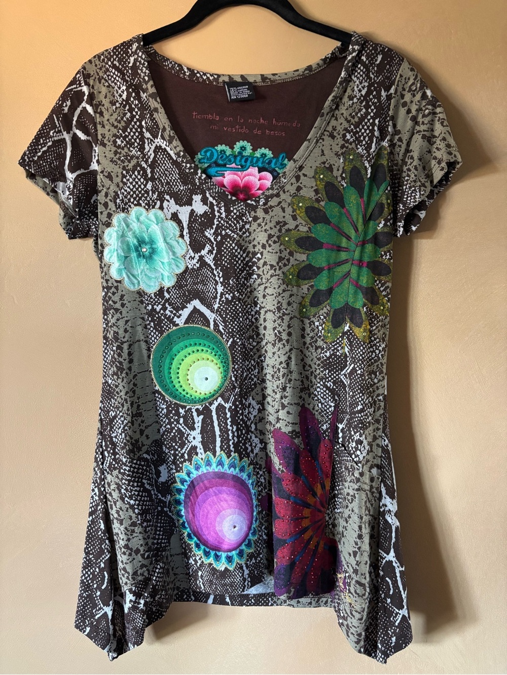 NWOT Desigual Romina Snakebite Archival Top